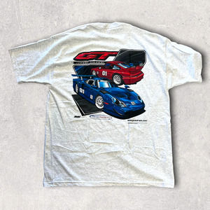 Vintage Y2K 00s Grand Am Porsche GT Racing Tee Size XL